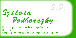 szilvia podhorszky business card